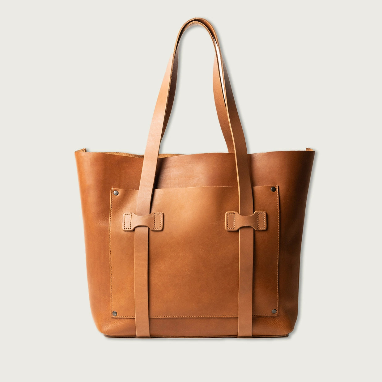 Large Leather Unisex Tote Bag