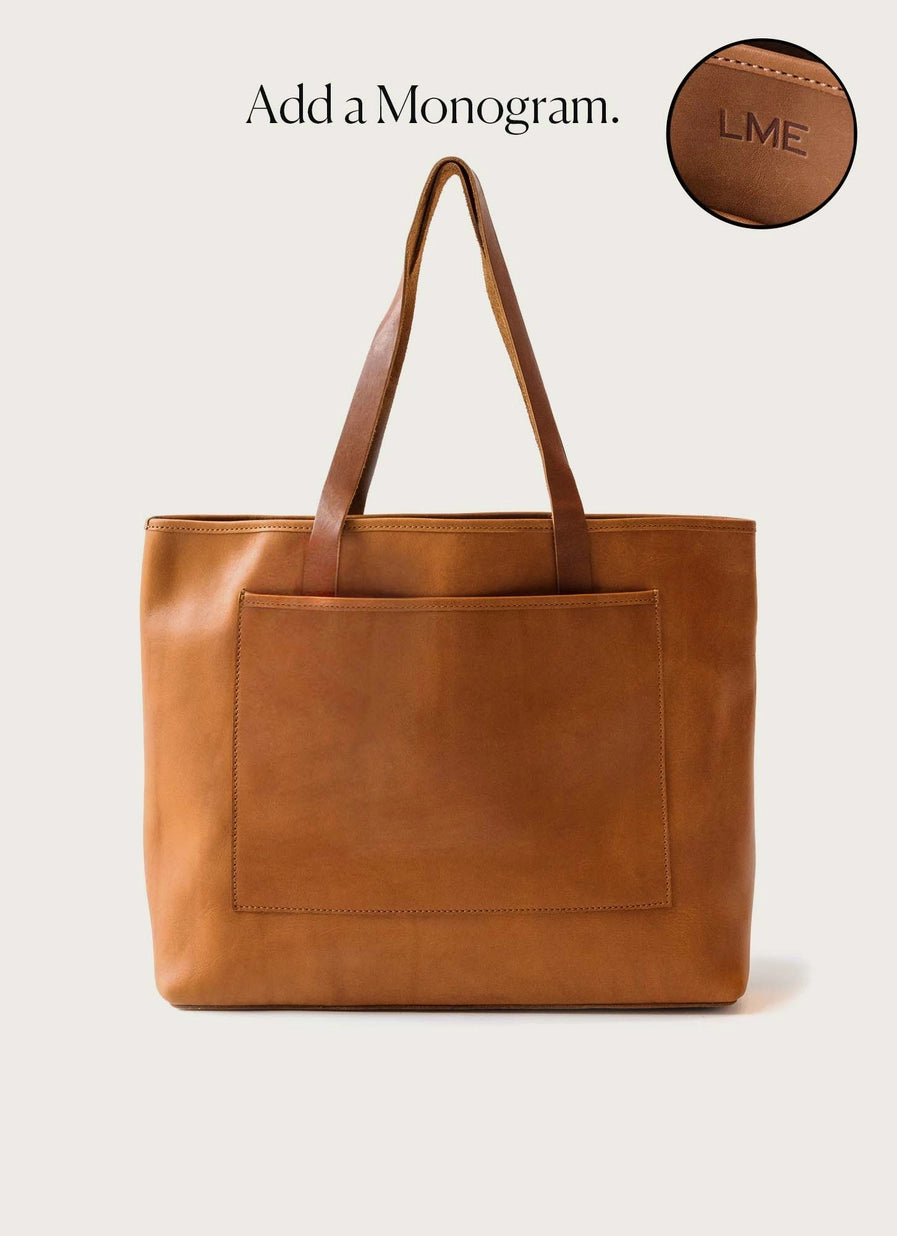 Leather Oversized Zipper Closure Tote