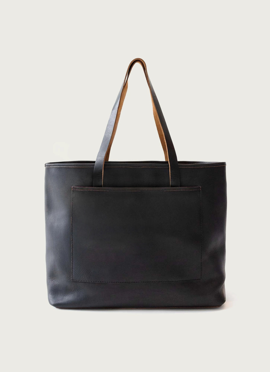 Leather Oversized Zipper Closure Tote