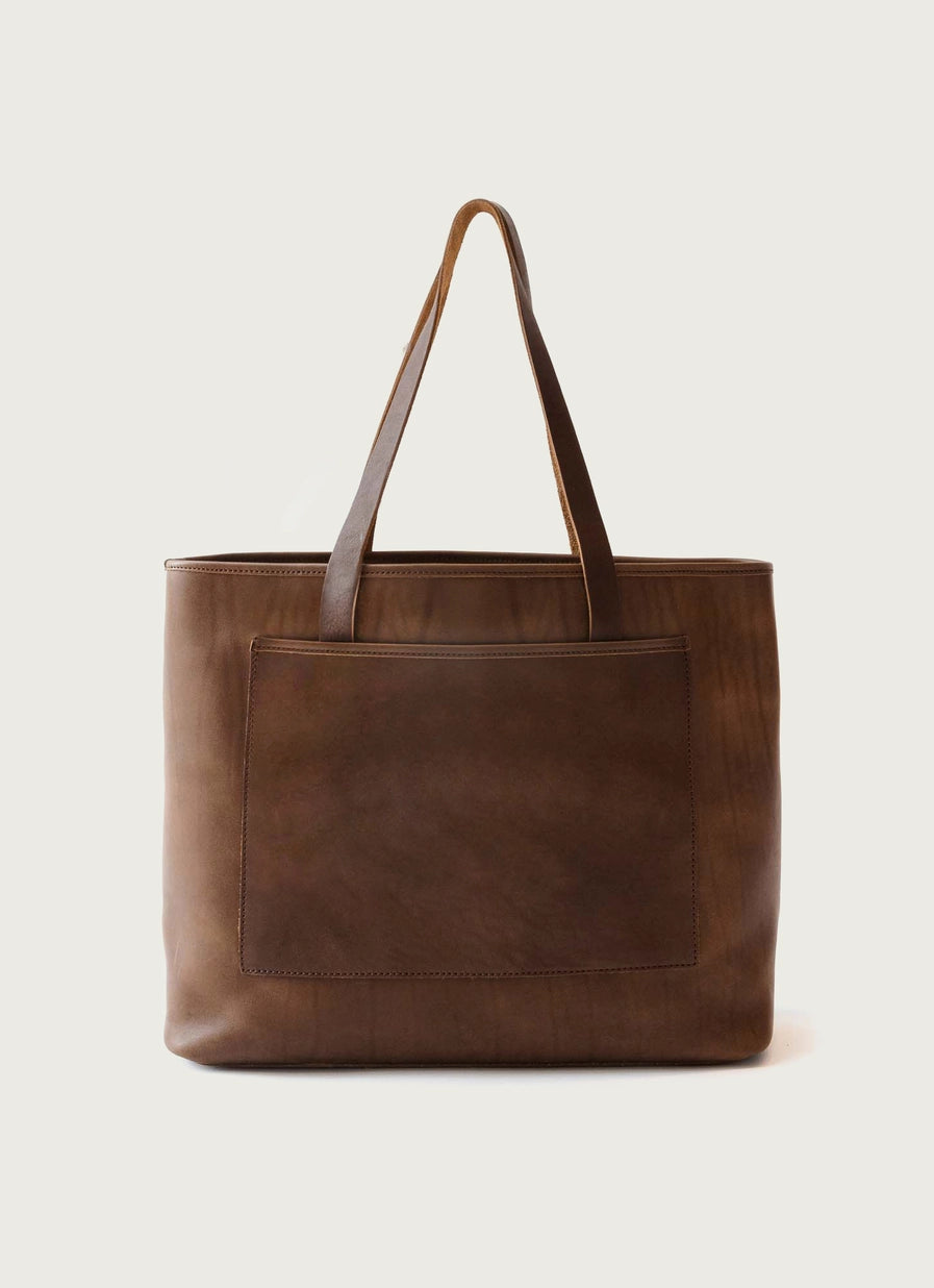 Leather Oversized Zipper Closure Tote