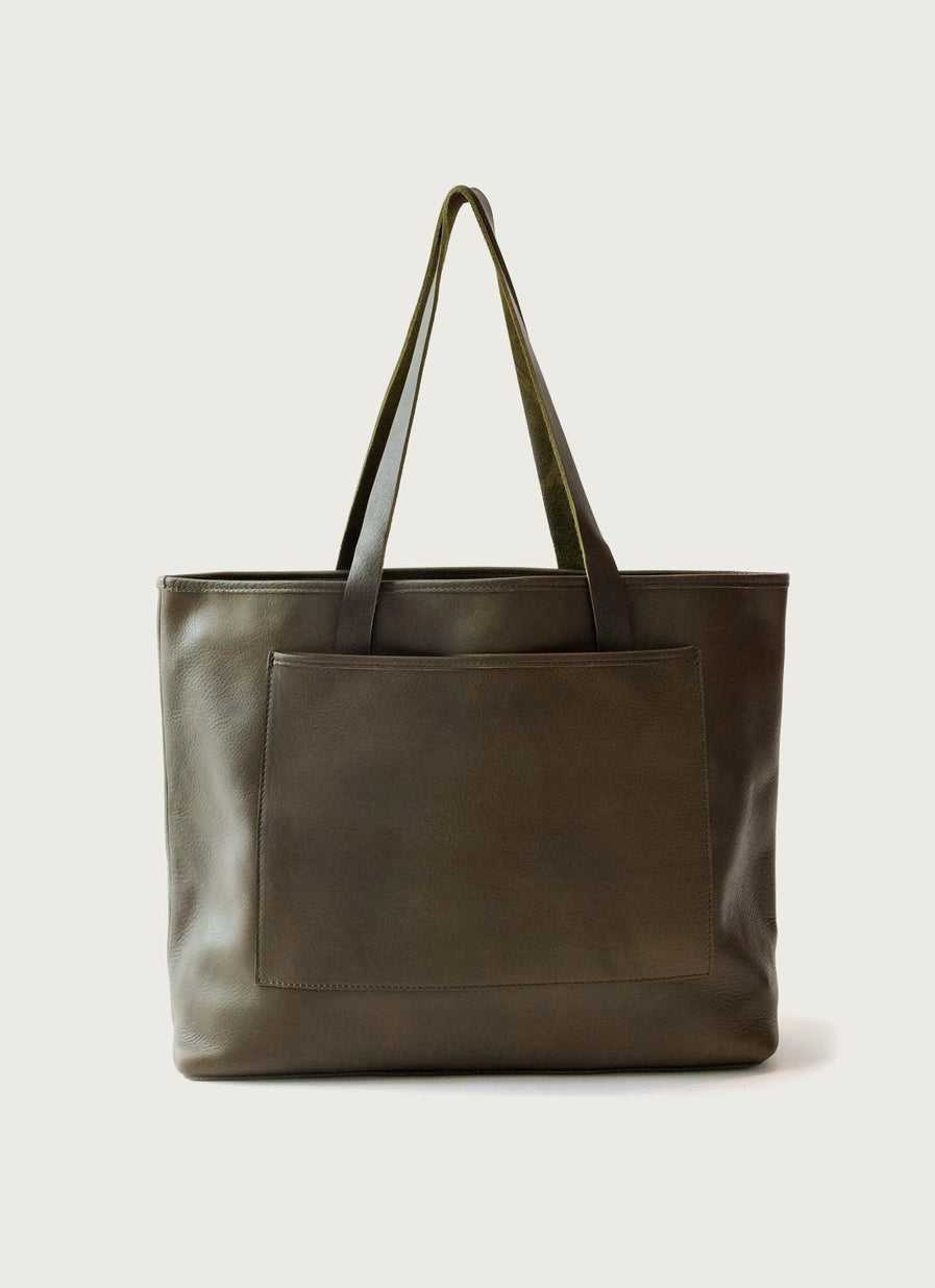 Leather Oversized Zipper Closure Tote