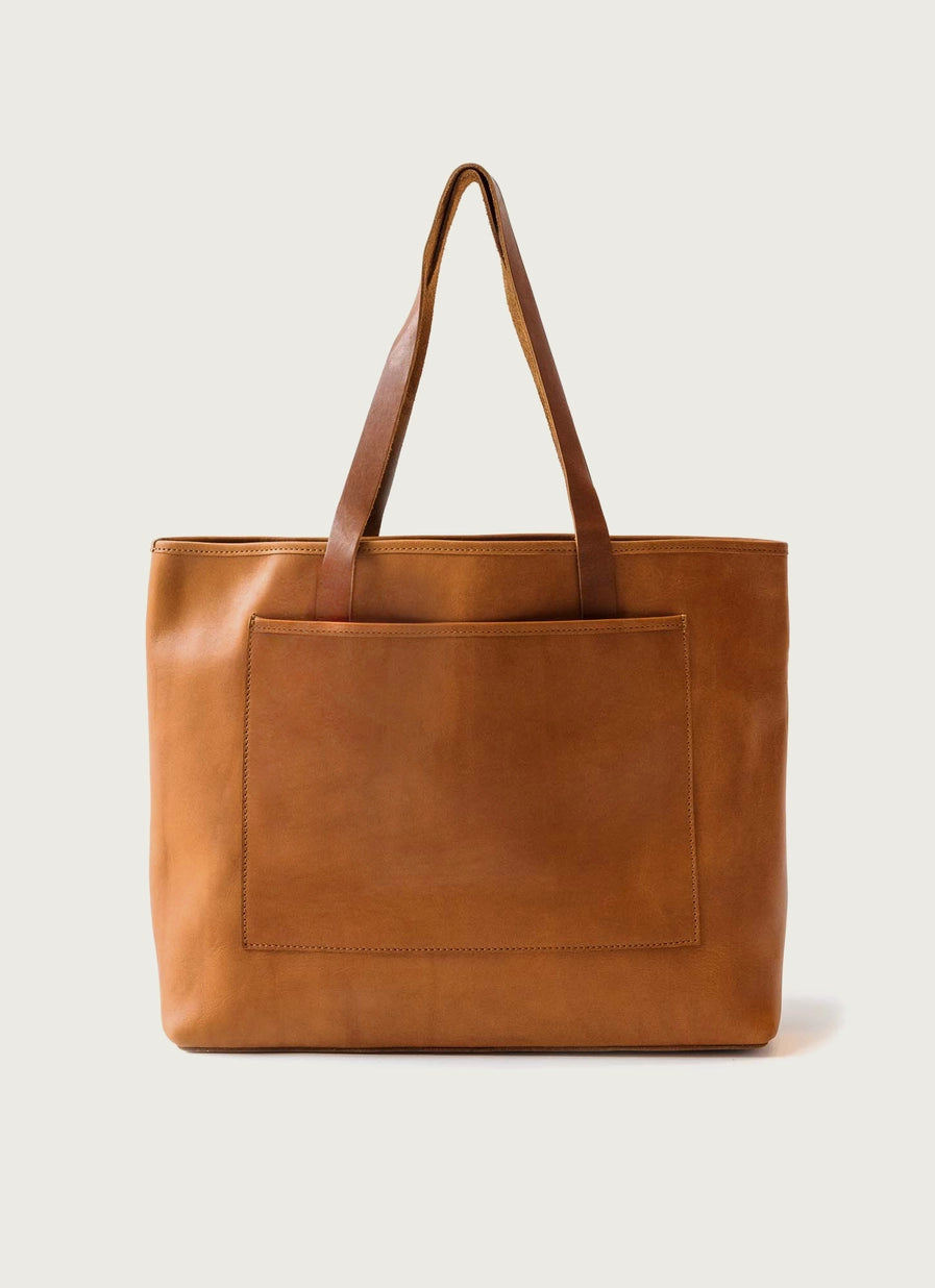 Leather Oversized Zipper Closure Tote